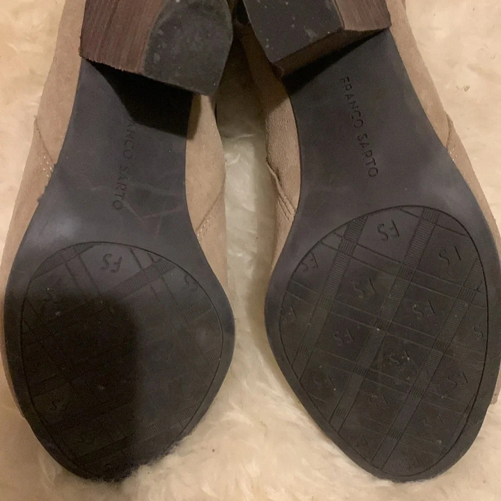 Franco Sarto Open-Toe Suede Booties - Picture 3 of 5